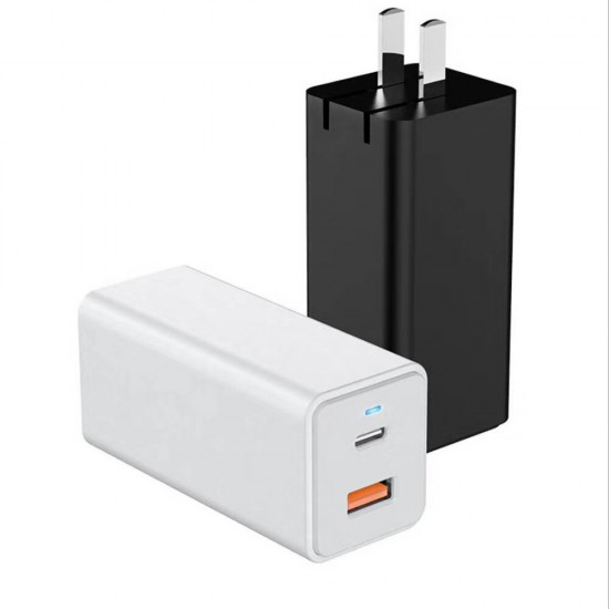 GaN Gallium Nitride Charger 65W Dual-port Fast Charging For iPhone XS 11Pro Huawei P30 P40 Pro MI10 Note 9S S20+ Note 20