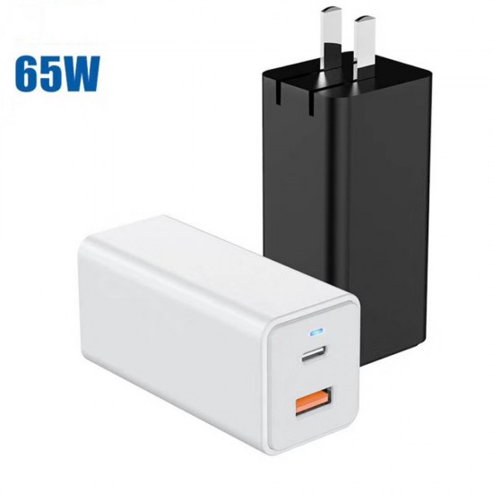 GaN Gallium Nitride Charger 65W Dual-port Fast Charging For iPhone XS 11Pro Huawei P30 P40 Pro MI10 Note 9S S20+ Note 20 GaN Gallium Nitride Charger 65W Dual-port Fast Charging For iPhone XS 11Pro Huawei P30 P40 Pro MI10 Note 9S S20+ Note 20