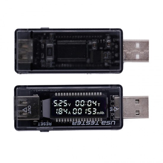 HD Screen USB Tester Voltmeter Current Capacity Energy Power Equivalent Impedance Tester