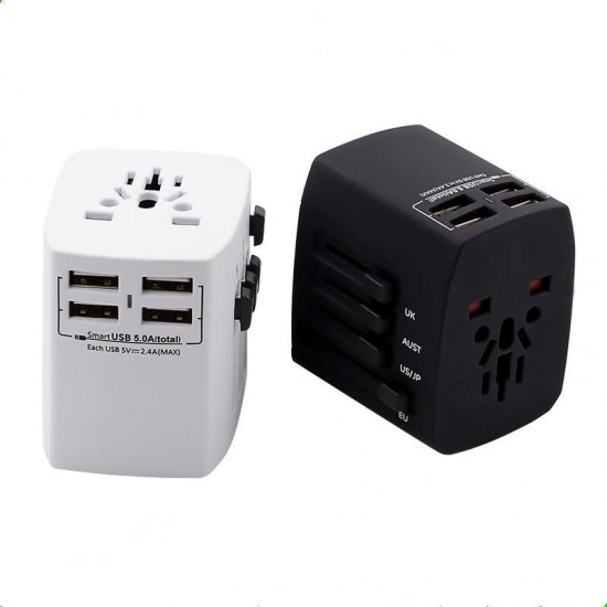 International Multifunctional 4 USB Port Travel USB Charger Adapter for Mobile Phone