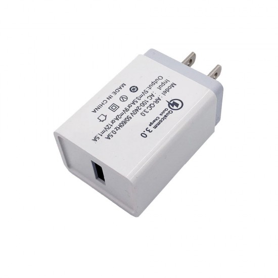 QC3.0 18W Quick Charging USB Charger Adapter EU Plug For OnePlus 7 Pro 5T UMIDIGI Z2 HUAWEI P30 XIAOMI MI8MI9 S10 S10+ QC3.0 18W Quick Charging USB Charger Adapter EU Plug For OnePlus 7 Pro 5T UMIDIGI Z2 HUAWEI P30 XIAOMI MI8MI9 S10 S10+
