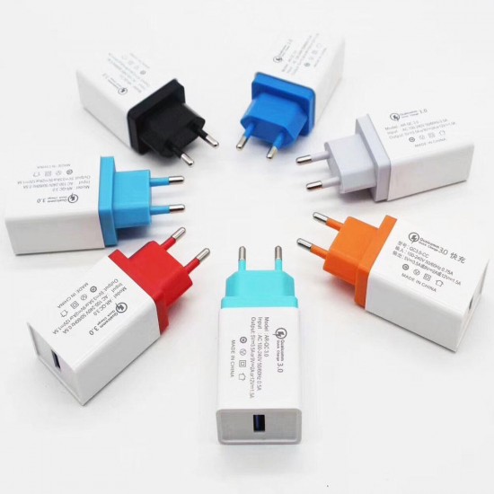 QC3.0 18W Quick Charging USB Charger Adapter EU Plug For OnePlus 7 Pro 5T UMIDIGI Z2 HUAWEI P30 XIAOMI MI8MI9 S10 S10+ QC3.0 18W Quick Charging USB Charger Adapter EU Plug For OnePlus 7 Pro 5T UMIDIGI Z2 HUAWEI P30 XIAOMI MI8MI9 S10 S10+