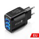 QC3.0 3-Ports 3 USB Port Quick Charge 2.4A Travel Wall EU Charger for Samsung Galaxy S20 Ultra Huawei P40 OnePlus 8 For Nintendo Switch