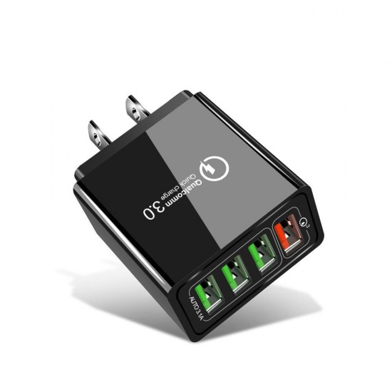 QC3.0 4-Ports 4 USB Port Quick Charge Universal Travel Wall Charger USB Charger for Samsung S10 HUWEI K30 QC3.0 4-Ports 4 USB Port Quick Charge Universal Travel Wall Charger USB Charger for Samsung S10 HUWEI K30