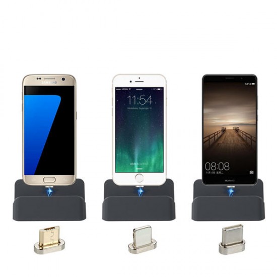 Type C Magnetic Fast USB Charger Charging Dock For Oneplus 5t Mi6 Mi A1 Mix 2S S9+