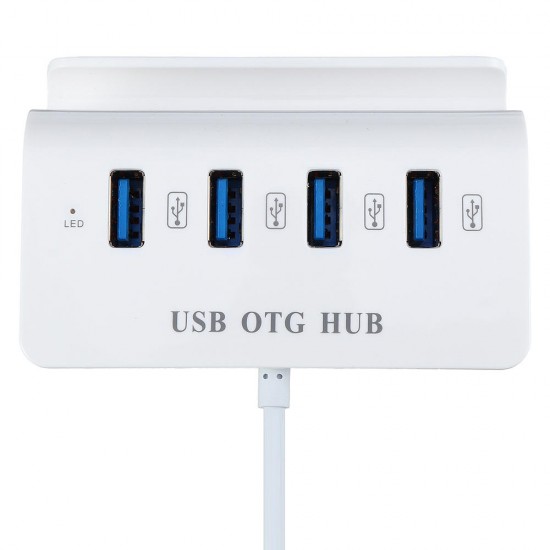 USB OTG 2 in 1 Micro USB 2.0 High Speed Expansion 4 Ports HUB USB Splitter for Honor 8X