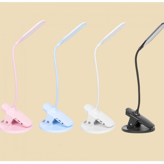 USB Rechargeable LED Desk Lights Clip Flexible Eye Protection Reading Touch Lamp USB Charger