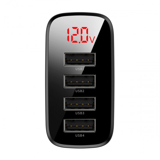 30W 6A 4-Port USB Charger LED Digital Display Travel Wall Charger Adapter With Foldable US Plug for iPhone Samsung Huawei 30W 6A 4-Port USB Charger LED Digital Display Travel Wall Charger Adapter With Foldable US Plug for iPhone Samsung Huawei
