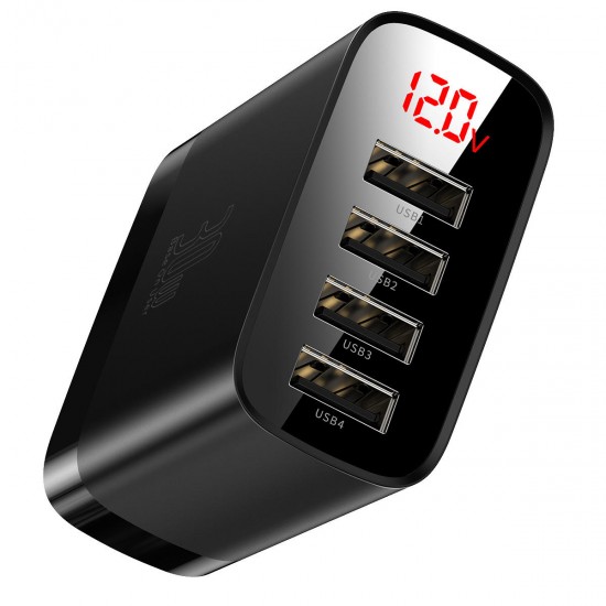 30W 6A 4-Port USB Charger LED Digital Display Travel Wall Charger Adapter With Foldable US Plug for iPhone Samsung Huawei 30W 6A 4-Port USB Charger LED Digital Display Travel Wall Charger Adapter With Foldable US Plug for iPhone Samsung Huawei