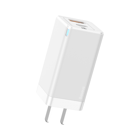 GaN2 45W USB PD Charger 2-Port Wall Charger With USB-A + USB-C US Plug Adapter For iPhone 12 11Pro Mi10 POCO X3 OnePlus 8Pro