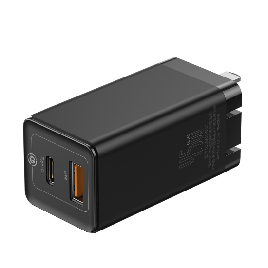 GaN2 45W USB PD Charger 2-Port Wall Charger With USB-A + USB-C US Plug Adapter For iPhone 12 11Pro Mi10 POCO X3 OnePlus 8Pro GaN2 45W USB PD Charger 2-Port Wall Charger With USB-A + USB-C US Plug Adapter For iPhone 12 11Pro Mi10 POCO X3 OnePlus 8Pro
