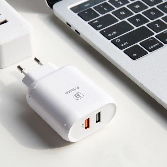 Quick Charge 3.0 Dual USB 5V/3A Travel Wall USB EU Charger for Samsung Xiaomi Huawei Quick Charge 3.0 Dual USB 5V/3A Travel Wall USB EU Charger for Samsung Xiaomi Huawei