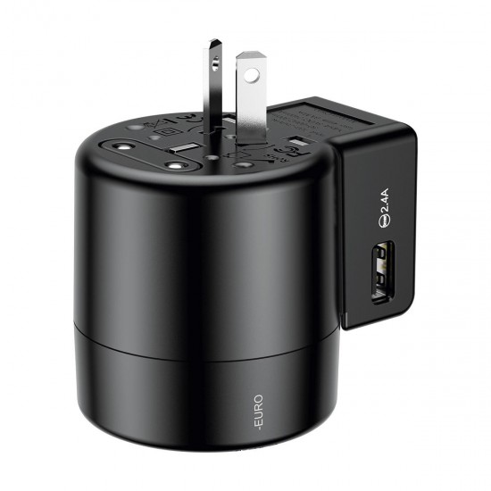 Universal Multi-function Dual USB Socket Travel USB Charger US EU AU UK Plug