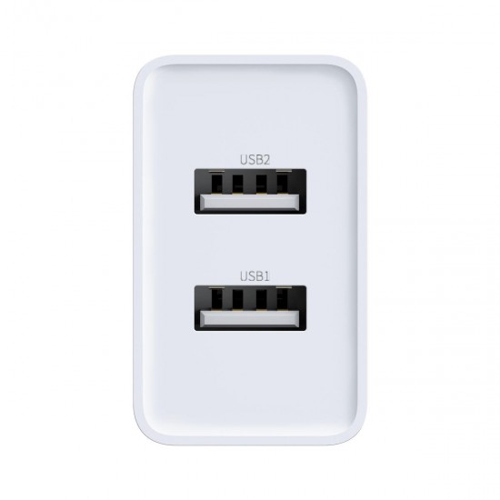 10.5W 2A Smart Protection Dual USB Travel Charger EU Plug Fast Charging Speed Mini Universal Charger Adapter for Samsung S10+ 9T Note8