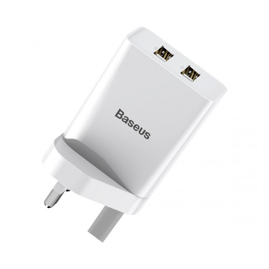 10.5W 2A Smart Protection Dual USB Travel Charger UK Plug Fast Charging Speed Mini Universal Charger Adapter for Samsung S10+ 9T Note8