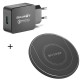 BW-FWC7 15W Wireless Charger Fast Wireless Charging Pad + BW-S5 QC3.0 18W USB Charger EU Adapter for iPhone 11 Pro Max for Samsung Galaxy Note S20 ultra for Mi 10 Huawei P40