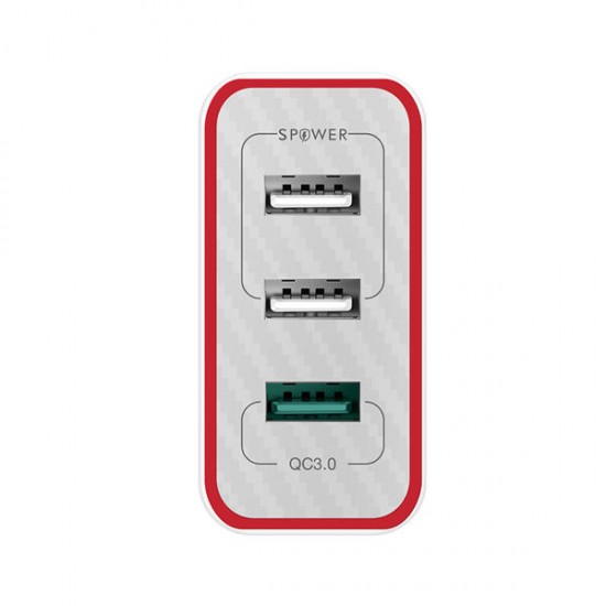 BW-PL2 30W 3-Port USB Charger QC3.0 Quick Charge Wall Charger EU Plug Adapter For iPhone 11 SE 2020 Xiaomi Huawei BW-PL2 30W 3-Port USB Charger QC3.0 Quick Charge Wall Charger EU Plug Adapter For iPhone 11 SE 2020 Xiaomi Huawei