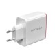 BW-PL3 36W QC3.0 Dual Ports USB Charger EU Adapter with BW-TC21 6.6ft 3A LED Indicator USB Type-C Fast Charging Data Cable