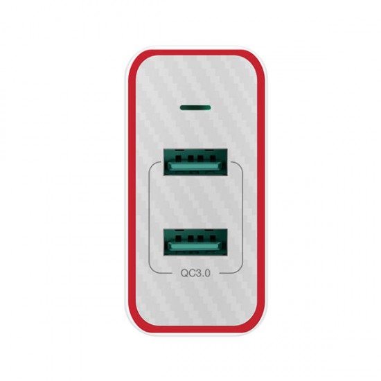 BW-PL3 36W QC3.0 Dual Ports USB Wall Charger With EU Plug Adapter For iPhone 11 SE 2020 For Samsung Galaxy Note 20 Huawei P40 Xiaomi Mi10 BW-PL3 36W QC3.0 Dual Ports USB Wall Charger With EU Plug Adapter For iPhone 11 SE 2020 For Samsung Galaxy Note 20 Huawei P40 Xiaomi Mi10
