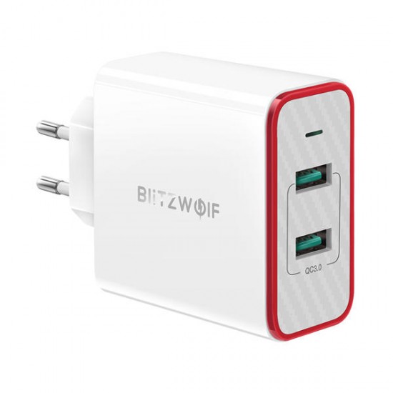 BW-PL3 36W QC3.0 Dual Ports USB Wall Charger With EU Plug Adapter For iPhone 11 SE 2020 For Samsung Galaxy Note 20 Huawei P40 Xiaomi Mi10 BW-PL3 36W QC3.0 Dual Ports USB Wall Charger With EU Plug Adapter For iPhone 11 SE 2020 For Samsung Galaxy Note 20 Huawei P40 Xiaomi Mi10