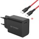 BW-S12 27W QC4+ QC4.0 QC3.0 PD Type-C Port Charger + BW-TC17 3A USB PD Type-C to Type-C Charging Data Cable BW-S12 27W QC4+ QC4.0 QC3.0 PD Type-C Port Charger + BW-TC17 3A USB PD Type-C to Type-C Charging Data Cable