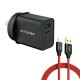 BW-S14 18W USB Charger Type-C PD3.0 QC3.0 AU Plug Charger with BW-TC10 Type-C Cable for iPhone XS 11 Pro BW-S14 18W USB Charger Type-C PD3.0 QC3.0 AU Plug Charger with BW-TC10 Type-C Cable for iPhone XS 11 Pro