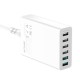 BW-S15 60W 6-Port USB Charger Dual QC3.0 Desktop Charging Station Smart Charger EU AU US Plug Adapter for iPhone 11 Pro SE 2020 for Samsung Galaxy S20 Xiaomi Huawei For iPad Pro 2020 For Nintendo Switch