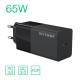 BW-S17 65W USB-C Charger PD3.0 Power Delivery Wall Charger With EU Plug Adapter For Smart Phone Tablet Laptop For iPhone 11 SE 2020 For iPad Pro 2020 MacBook Air 2020 Huawei Xiaomi