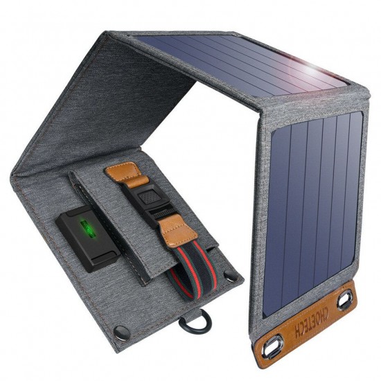 Solar Charger 14W USB Foldable Phone Travel Charger Solar Panel Waterproof For iPhone X XS 8Plus Xiaomi Mi10 Redmi Note 9S