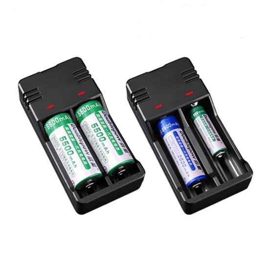 Doublepow Battery Charger Portable Smart 18650 Lithium Battery Charger 3.7V Universal Charging Box with USB Output