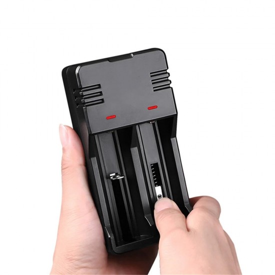 Doublepow Battery Charger Portable Smart 18650 Lithium Battery Charger 3.7V Universal Charging Box with USB Output