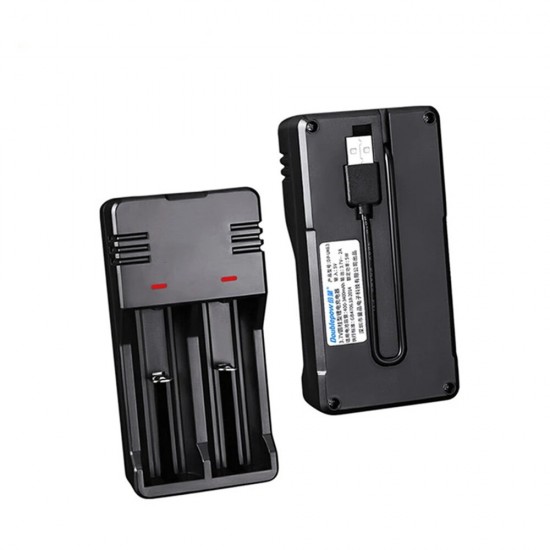 Doublepow Battery Charger Portable Smart 18650 Lithium Battery Charger 3.7V Universal Charging Box with USB Output