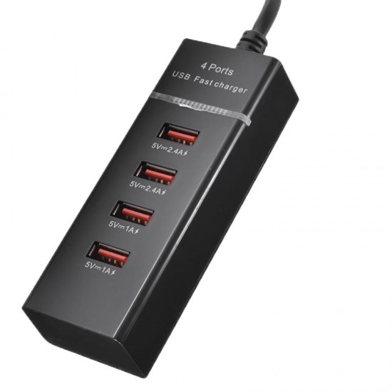 EU US Plug ABS 4 Port USB 2.4A Fast Charger for Samsung iphone Xiaomi Huawei EU US Plug ABS 4 Port USB 2.4A Fast Charger for Samsung iphone Xiaomi Huawei