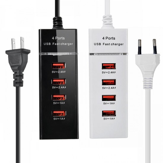EU US Plug ABS 4 Port USB 2.4A Fast Charger for Samsung iphone Xiaomi Huawei EU US Plug ABS 4 Port USB 2.4A Fast Charger for Samsung iphone Xiaomi Huawei