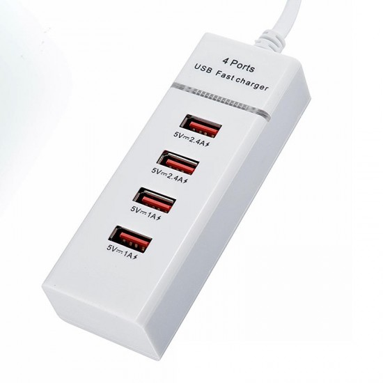 EU US Plug ABS 4 Port USB 2.4A Fast Charger for Samsung iphone Xiaomi Huawei EU US Plug ABS 4 Port USB 2.4A Fast Charger for Samsung iphone Xiaomi Huawei