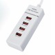 EU US Plug ABS 4 Port USB 2.4A Fast Charger for Samsung iphone Xiaomi Huawei