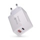 36W Type C PD Fast Charging Port + USB QC3.0 Quick Charging Dual Port Charger EU Plug Adapter For iPhone X XS MAX Mi8 Mi9 S10 S10+