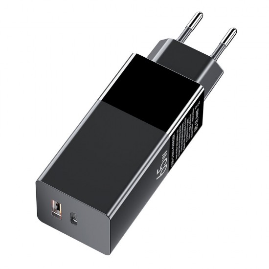 GaN 65W USB-C Charger Quick Charge PD3.0 QC3.0 Type-C Fast Charging Wall Charger for Macbook iPhone Tablet Xiaomi QC3.0