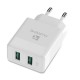 12W USB Charger Adapter Dual USB Wall Charger Fast Charging EU Plug US Plug For iPhone XS 11 Pro Max Note 9S Poco X2