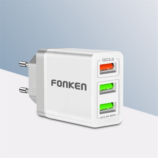 30W 3 Port QC3.0 Fast Charging USB Charger Adapter For iPhone XS 11Pro Huawei P30 Pro Mate30 Xiaomi Mi10 Redmi K30 S20 5G 30W 3 Port QC3.0 Fast Charging USB Charger Adapter For iPhone XS 11Pro Huawei P30 Pro Mate30 Xiaomi Mi10 Redmi K30 S20 5G