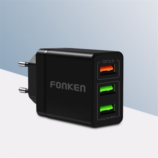 30W 3 Port QC3.0 Fast Charging USB Charger Adapter For iPhone XS 11Pro Huawei P30 Pro Mate30 Xiaomi Mi10 Redmi K30 S20 5G 30W 3 Port QC3.0 Fast Charging USB Charger Adapter For iPhone XS 11Pro Huawei P30 Pro Mate30 Xiaomi Mi10 Redmi K30 S20 5G