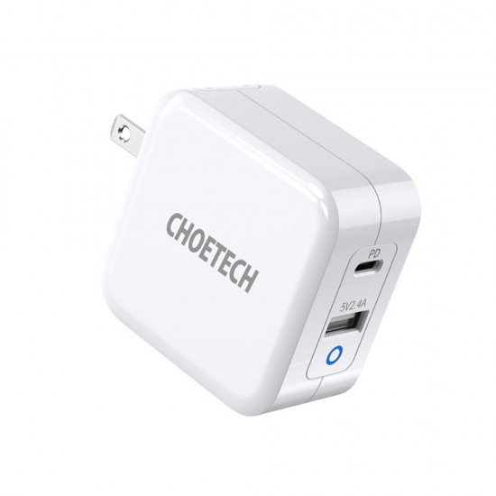 65W 2-Port USB-C USB Charger PD3.0 QC3.0 Type-C Travel Wall Charger Power Delivery Adapter With Foldable Plug For Smart Phone Tablet Laptop For iPhone 11 SE 2020 For iPad Pro 2020 MacBook Pro 2020 For Nintendo Switch Xiao Note 9s