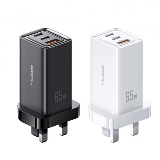 65W USB-C Charger 3-Port USB+2 * Type-C GaN PD 3.0 QC 3.0 SCP Quick Charge Wall Charger Adapter