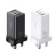 65W USB-C Charger 3-Port USB+2 * Type-C GaN PD 3.0 QC 3.0 SCP Quick Charge Wall Charger Adapter 65W USB-C Charger 3-Port USB+2 * Type-C GaN PD 3.0 QC 3.0 SCP Quick Charge Wall Charger Adapter
