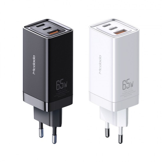 65W USB-C Charger 3-Port USB+2 * Type-C GaN PD 3.0 QC 3.0 SCP Quick Charge Wall Charger Adapter