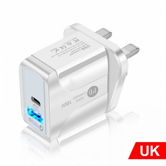 QC3.0+PD 18W USB Charger LED Display Fast Charging Travel Wall Charger Adapter For iPhone 12 XS 11Pro Huawei P30 P40 Pro Xiaomi MI10 POCO X3 QC3.0+PD 18W USB Charger LED Display Fast Charging Travel Wall Charger Adapter For iPhone 12 XS 11Pro Huawei P30 P40 Pro Xiaomi MI10 POCO X3