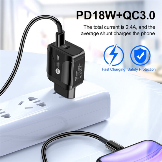 QC3.0+PD 18W USB Charger LED Display Fast Charging Travel Wall Charger Adapter For iPhone 12 XS 11Pro Huawei P30 P40 Pro Xiaomi MI10 POCO X3 QC3.0+PD 18W USB Charger LED Display Fast Charging Travel Wall Charger Adapter For iPhone 12 XS 11Pro Huawei P30 P40 Pro Xiaomi MI10 POCO X3
