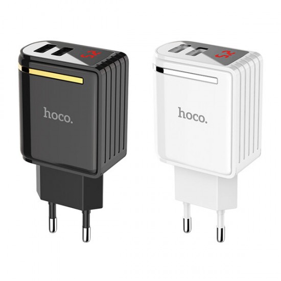 C39A 2.4A Dual Ports Digital Current Voltage Display Fast USB Charger EU Plug For Phone Tablet C39A 2.4A Dual Ports Digital Current Voltage Display Fast USB Charger EU Plug For Phone Tablet