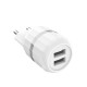 C41A Universal Dual USB EU 5V 2.1A USB Charger for Mobile Phone with Micro Cable