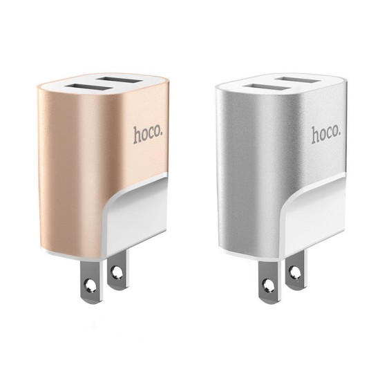 C47 2.1A Dual USB Fast Charging USB Charger Adapter For iPhone 8Plus XS 11Pro Huawei P30 Pro - US Plug